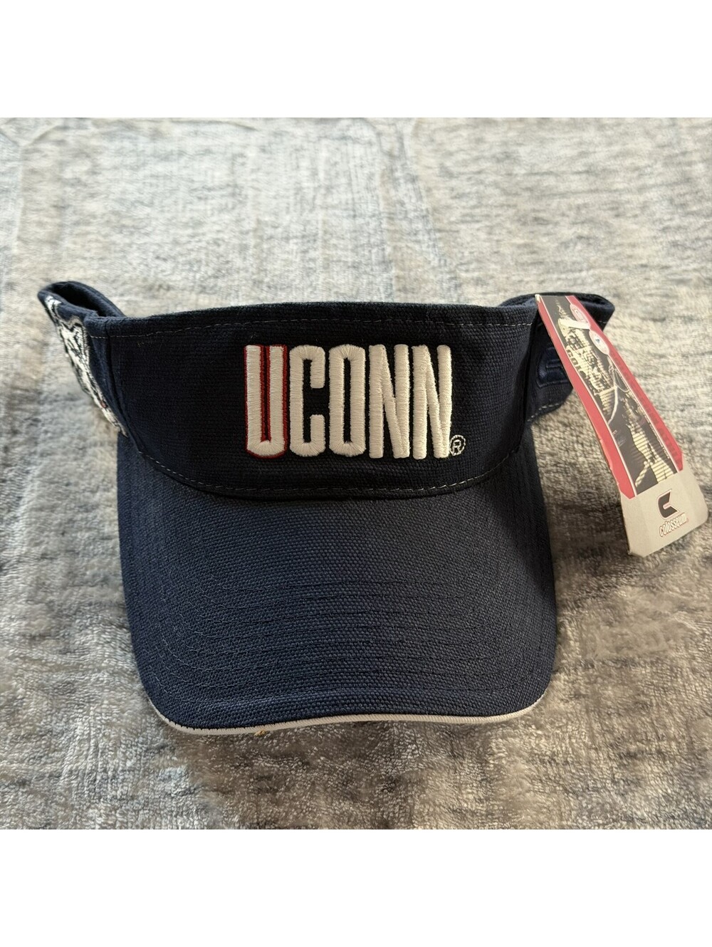 UConn Huskies Colosseum Blocker Visor Adjustable Navy Collegiate Licensed NCAA